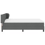 vidaXL Lit à ressort avec matelas Gris foncé 160x200 cm Tissu