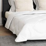vidaXL Duvet avec coussins Argyle 3 Pièces Blanc 200 x 200 cm Microfibre