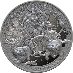 Monnaie FREYJA Proof 2 Oz Argent 2000 Francs Equatorial Guinea 2026 (PRÉCOMMANDE)
