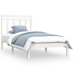 vidaXL Cadre de lit sans matelas blanc 100x200 cm bois massif