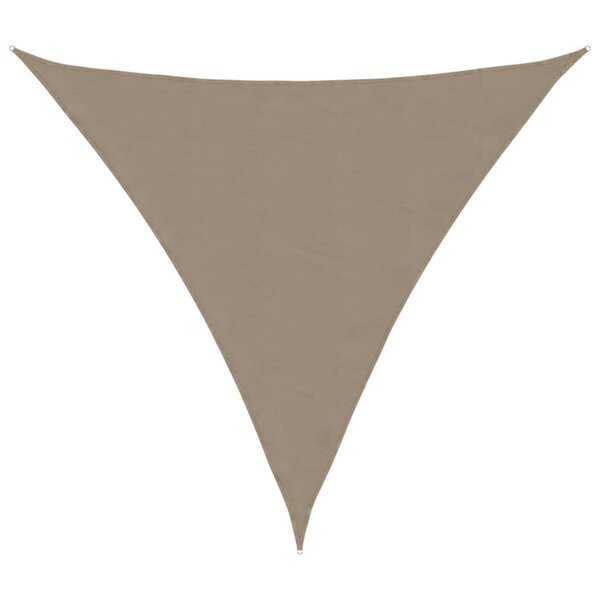 vidaXL Voile de parasol tissu oxford triangulaire 3x3x3 m taupe