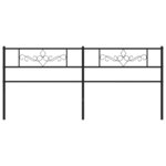 vidaXL Tête de lit métal noir 200 cm