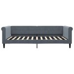 vidaXL Lit de jour avec matelas gris foncé 100x200 cm velours