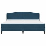 vidaXL Cadre de lit avec tête de lit Bleu 200 x 200 cm Velours