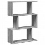 vidaXL Étagère séparatrice de pièce à 3 niveaux sonoma gris 70x24x97cm