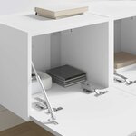 vidaXL Meuble TV mural 2 Pièces Blanc 60 x 31 x 29.5 cm Bois d'ingénierie