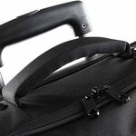 Valise cabine trolley business - qd975 - noir - compartiment renforcé laptop