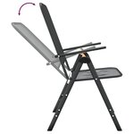 vidaXL Ensemble à manger de jardin 5 Pièces Maille Métal Anthracite