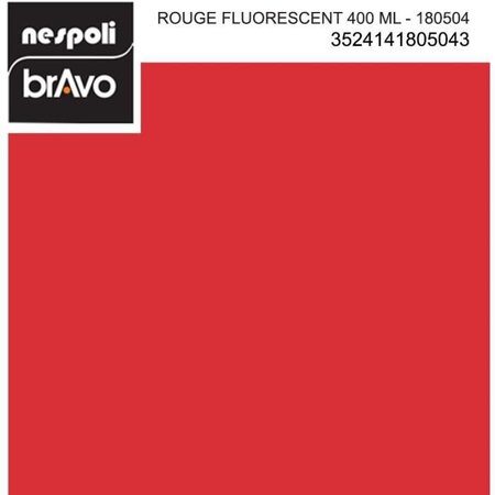 Aérosol peinture professionnelle fluorescentrescent rouge 400 ml  nespoli