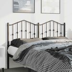 vidaXL Tête de lit métal noir 135 cm