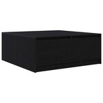 vidaXL Table basse avec tiroirs chêne noir 100x100x40 cm