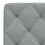 vidaXL Coussin de tête de lit gris clair 80 cm tissu