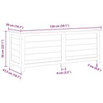 vidaXL Boîte à coussins extérieur Anthracite 150x50x56 cm Sapin massif