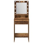 vidaXL Table de Toilette avec tiroir Bois ancien 50 x 41 x 135 cm