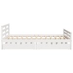 vidaXL Cadre de lit sans matelas blanc 140x200 cm bois de pin massif