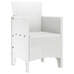 vidaXL Chaise de jardin 4 Pièces Blanc 53 x 49 x 85 cm Polypropylène