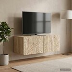 vidaXL Meuble TV mural 98 x 41 x 30 cm Chêne Sonoma Bois d'ingénierie
