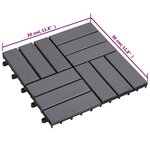 vidaXL Carreaux de terrasse 10Pièces Délavage gris 30x30 cm Acacia solide