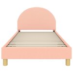 vidaXL Cadre de lit pour enfants avec tête de lit Rose 80 x 200 cm