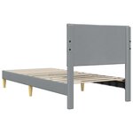vidaXL Cadre de lit avec tête de lit Gris clair 80 x 200 cm Tissu