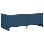 vidaXL Cadre de lit d'angle avec tête de lit Bleu 90 x 200 cm tissu