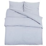 vidaXL Ensemble de housse de couette Gris 135x200 cm Microfibre légère