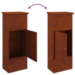 vidaXL Boîte de dépôt de colis avec porte Rouillé 44 5 x 29 x 110 5 cm