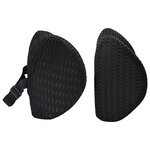 vidaXL Ensemble de Oreillers avec oreiller 2 Pièces Noir Maille 4D