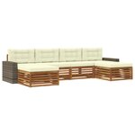 vidaXL Ensembles de canapés avec coussin 6 Pièces Bois d'Acacia Massif