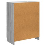 vidaXL Buffet Sonoma gris 66 x 34 5 x 87 cm Bois d'ingénierie