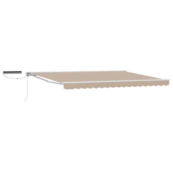 vidaXL Auvent rétractable électrique Beige et blanc 4 × 3 m