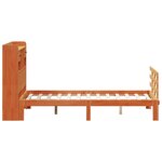 vidaXL Lit bibliothèque sans matelas cire marron 135x190 cm pin massif