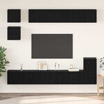 vidaXL Ensemble meuble TV 8 Pièces Chêne noir Bois d'ingénierie