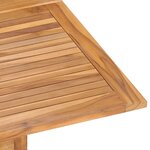 vidaXL Table à dîner pliable de jardin 120x120x75 cm Teck solide