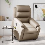 vidaXL Fauteuil inclinable de massage Cappuccino Similicuir