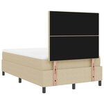 vidaXL Lit à ressorts Manuel Gris clair et blanc 203 x 120 x 128 cm