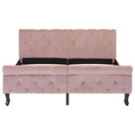 vidaXL Cadre de lit sans matelas Rose Velours 140x200 cm