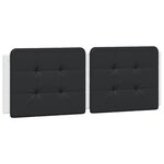 vidaXL Lit avec matelas blanc et noir 140x200 cm similicuir