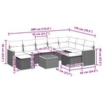 vidaXL Salon de jardin avec coussins 10 Pièces beige résine tressée