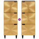 vidaXL Meuble d'appoint avec stockage Noir et or 40 x 33.5 x 110 cm
