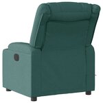 vidaXL Fauteuil de massage inclinable électrique Vert foncé Tissu