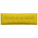 vidaXL Coussin de Dos Jaune 160 x 50 cm Tissu en velours côtelé