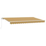 vidaXL Auvent Rétractable Jaune 400 x 200 cm tissu