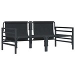 vidaXL Mobilier de jardin avec coussin 2 Pièces Anthracite Acier