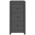 vidaXL Buffets 2 Pièces Gris 40x35x80 cm Bois massif de pin