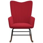 vidaXL Chaise à bascule Rouge bordeaux Velours