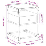 vidaXL Tables de chevet 2 Pièces chêne sonoma 40x40x55 cm bois ingénierie