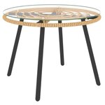 vidaXL Salon de jardin 3 Pièces avec coussins gris foncé résine tressée