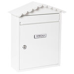 Boîte aux Lettres en Acier  Visit E5741  Anti-pluie  Blanc