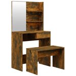 vidaXL Ensemble de coiffeuse Chêne fumé 74 5x40x141 cm